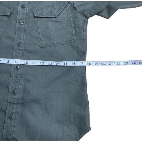 G STAR Raw Roving Straight Fit Shirt Green Long Sleeve Utility Buttoned Soft XS - Picture 7 of 8